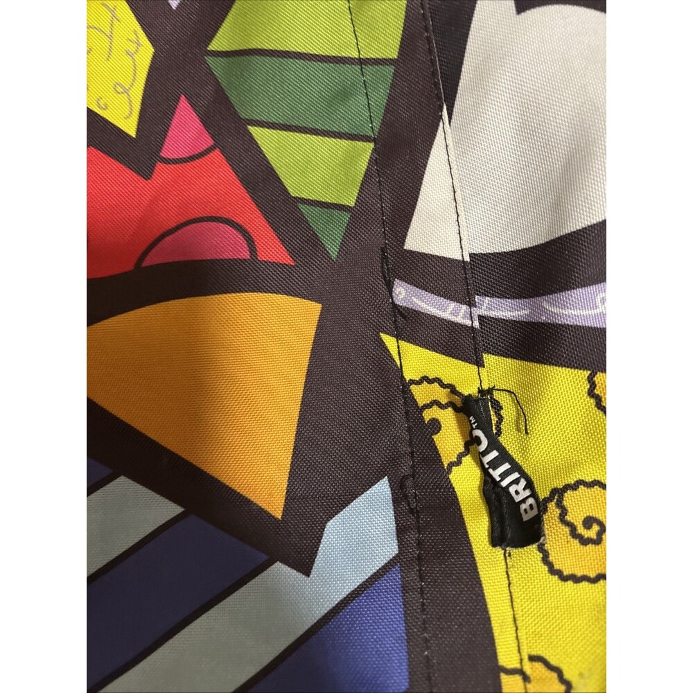 Romero BRITTO Abstract Hearts Art Backpack Multicolor Miquelrius Licensed Rare! - Picture 2 of 13